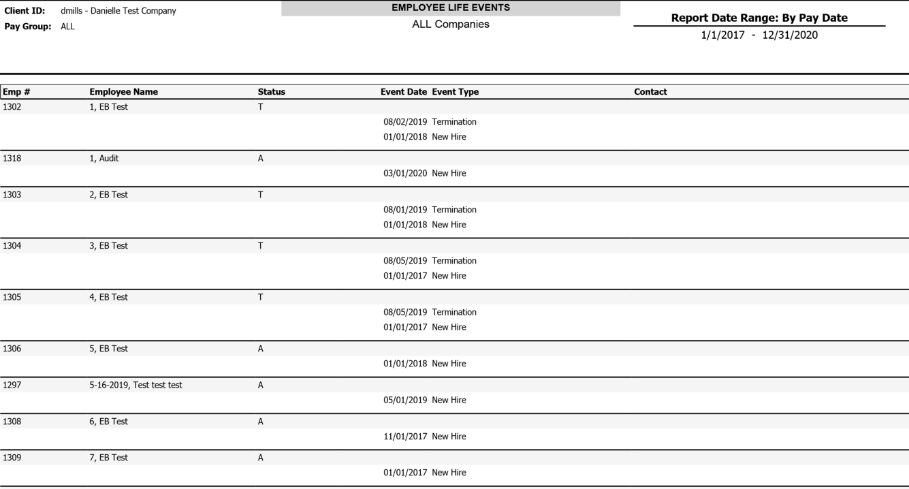 Reconciliation Report Screenshot