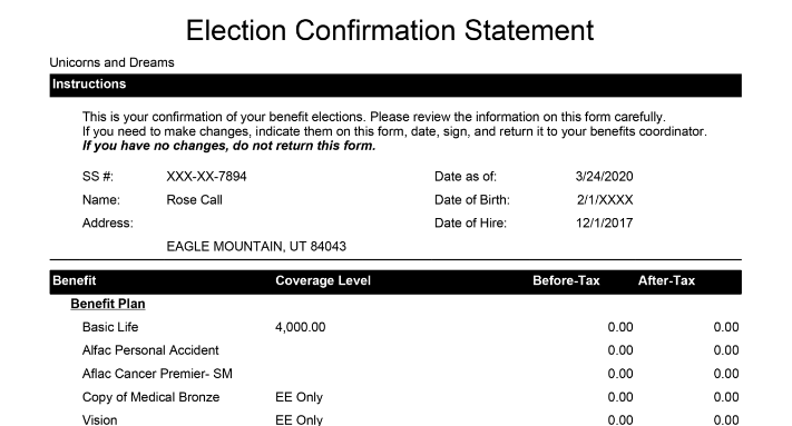 Census Report Screenshot